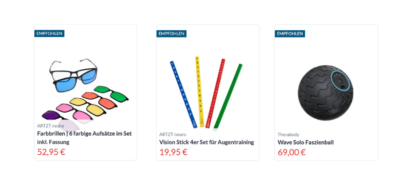 Neuro Shop Neurotools für Neuroathletiktraining von der Firma ARTZT